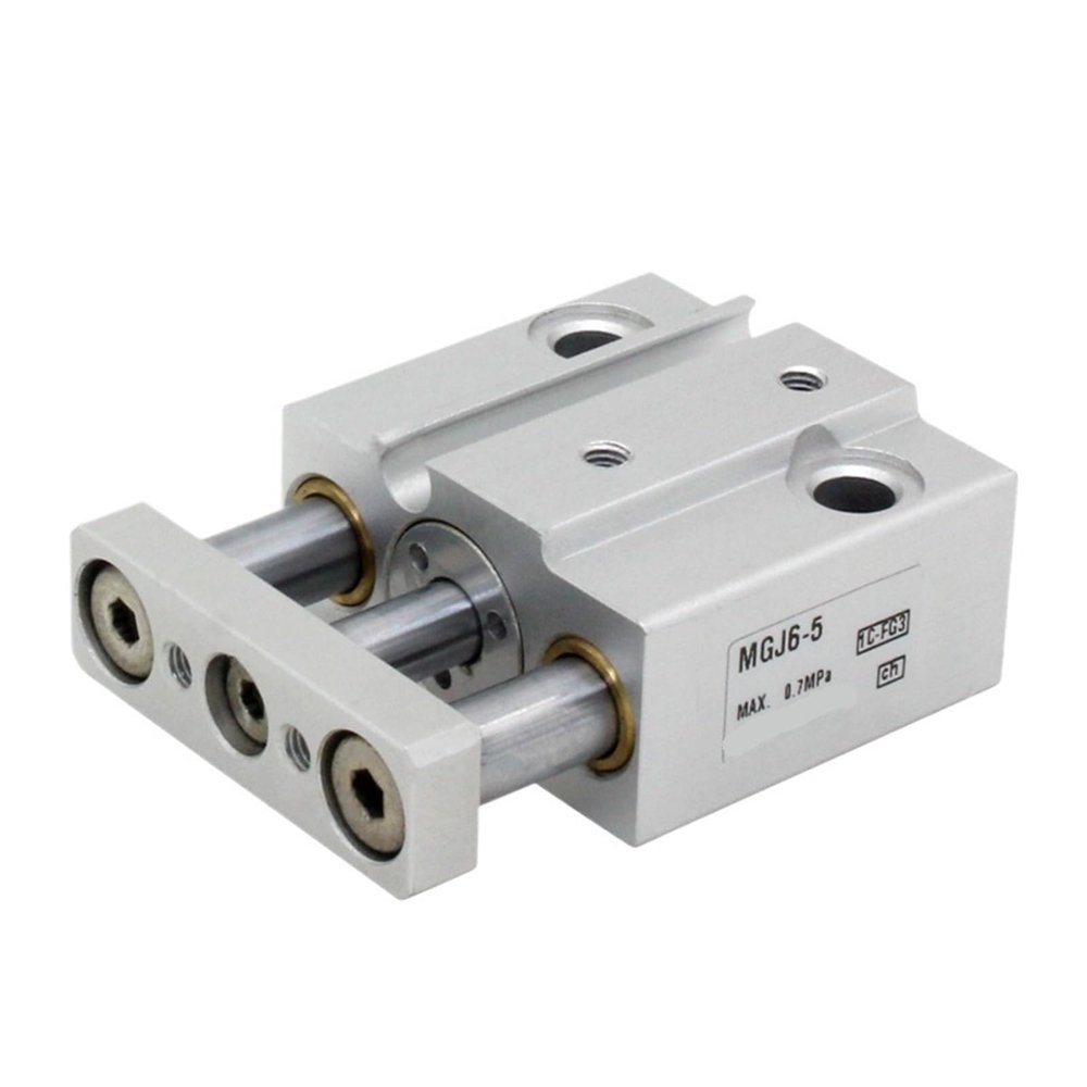 Miniature Guide Rod Cylinder MGJ6-5/MGJ6-10/MGJ6-15/MGJ10-5/MGJ10-10/MGJ10-15/MGJ10-20, 1 Pc (MGJ6-10)