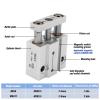 Miniature Guide Rod Cylinder MGJ6-5/MGJ6-10/MGJ6-15/MGJ10-5/MGJ10-10/MGJ10-15/MGJ10-20, 1 Pc (MGJ6-10) view 2