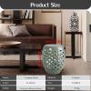 HBJJJ Decorative Ceramic Garden Stool with Glazed Fish-Scale Design, Army Green view 2