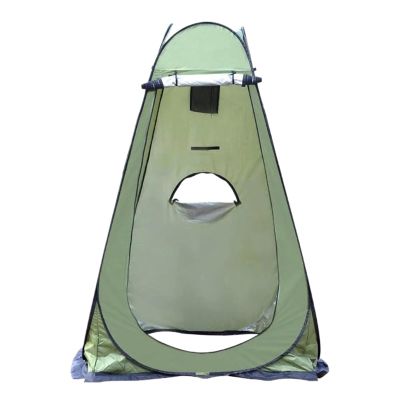AOLUOER Camping Toilet & Shower Tent, Pop-Up Privacy Tent, Portable UV-Protection Changing Tent, Military Green, 1.2 x 1.2 x 1.9 m