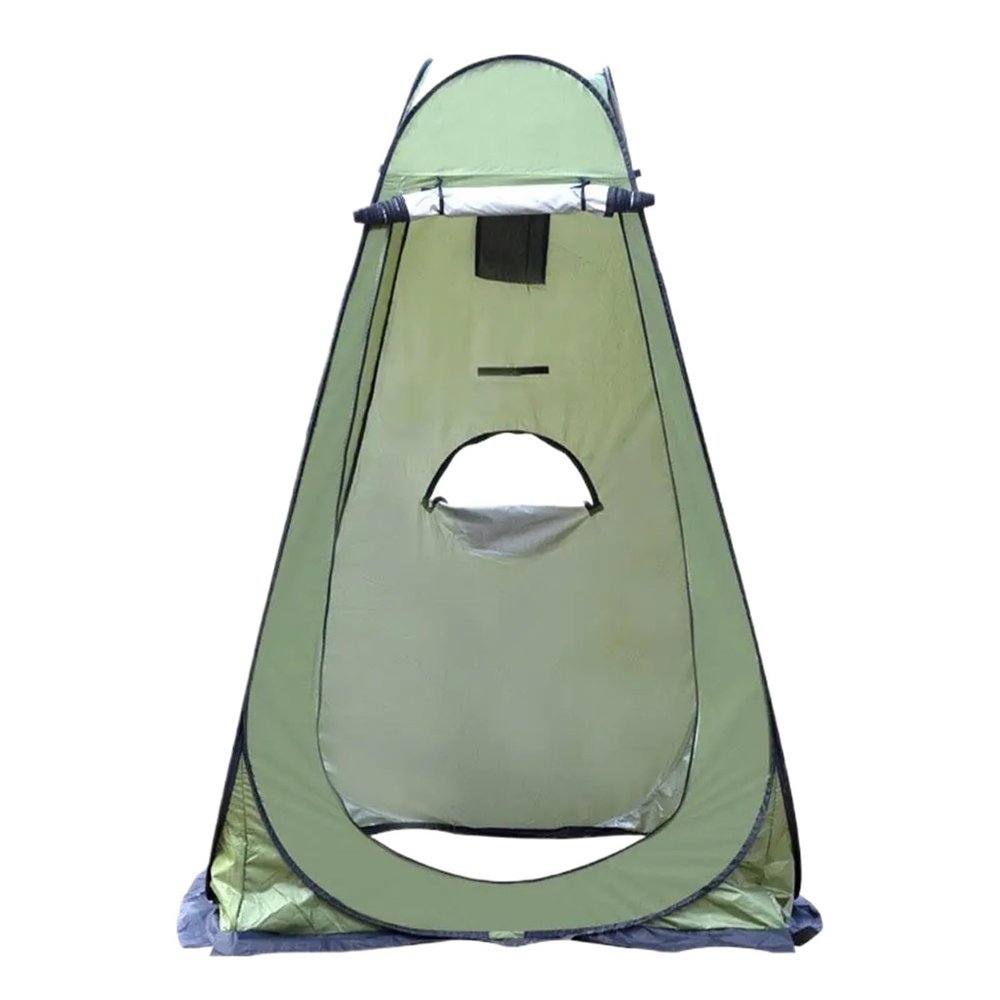 AOLUOER Camping Toilet & Shower Tent, Pop-Up Privacy Tent, Portable UV-Protection Changing Tent, Military Green, 1.2 x 1.2 x 1.9 m