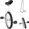 16/18/20/24-Inch Adjustable Trainer Unicycle, Non-Slip Mountain Tire, White, 24-Inch view 1