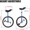 16/18/20/24-Inch Adjustable Trainer Unicycle, Non-Slip Mountain Tire, White, 24-Inch view 3