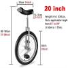 Training Unicycle for Adults and Children, 16/18/20-Inch Wheel, Pink, 20-Inch view 2