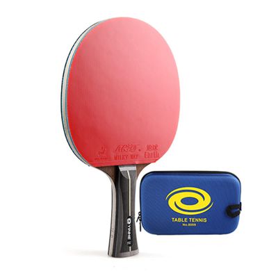 Table Tennis Paddle with Wooden Edge, Long Handle, 14-Star