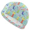 Elastic Swim Cap with Vertical Stripes, Doodles, Stars, Hearts, Dots and Fun Ponies for Men, Women and Teens view 1