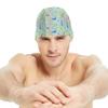 Elastic Swim Cap with Vertical Stripes, Doodles, Stars, Hearts, Dots and Fun Ponies for Men, Women and Teens view 2