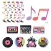 9-Piece 80s Theme Party Hanging Swirl Decorations view 1