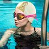 Stretch Swim Cap, Earth from Space with Continents in LGBT Colors view 3