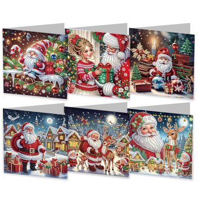 Lebartm 6-Piece DIY Diamond Painting Greeting Card Set
