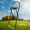 60 cm Folding Breakfast Bar Stool with Backrest, Portable 75 cm Folding High Chair for Kitchen and Dining Room, Black, 65 cm/26 in view 2