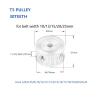 T5 30-Tooth Timing Pulley, 10/13/15/20/25 mm Belt Width, 5/6/6.35/8/10/12/12.7 mm Bore (12 mm, 2 pcs 15 mm) view 3