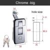 Bounce MS718 Lever Cabinet Lock, Vending Cabinet Lock, Car Trunk and RV Toolbox Push Lock, Zinc Alloy, 1 pc (Large Chrome) view 2
