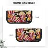CRJSYCBYB Popcorn Print Pencil Case, Black, One Size, Coin Pocket view 2