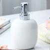 Ceramic Soap Dispenser with Manual Pump, Black and White, 360 ml view 1