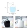 Ceramic Soap Dispenser with Manual Pump, Black and White, 360 ml view 2