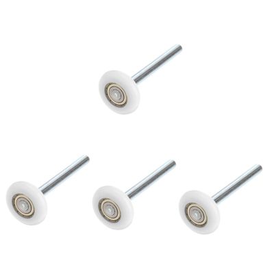 jojofuny 4-Piece Ball-Bearing Garage Door Rollers, Replacement Wheels and Hinges