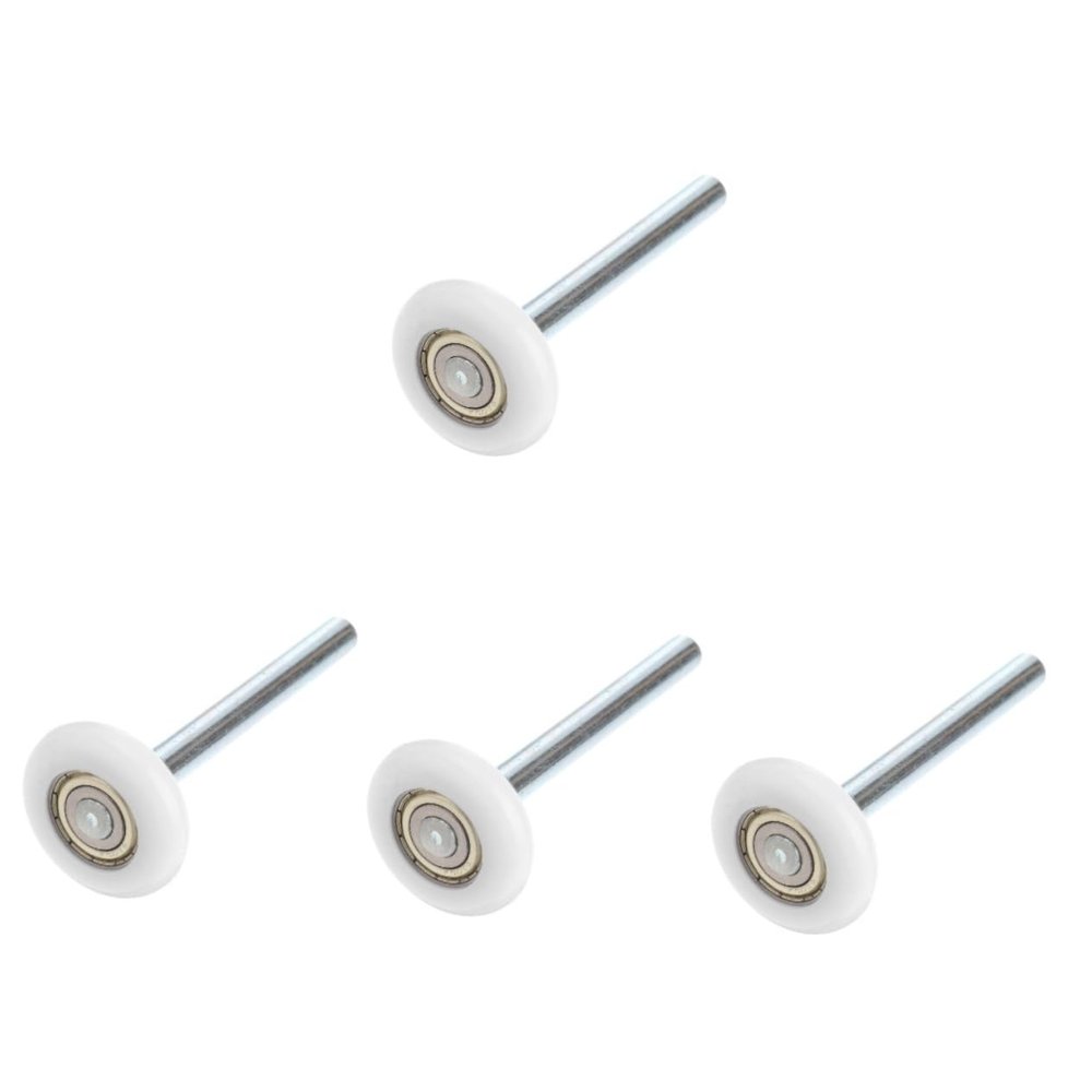 jojofuny 4-Piece Ball-Bearing Garage Door Rollers, Replacement Wheels and Hinges