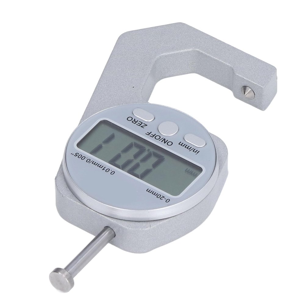 Thickness Gauge, 0.01 mm/0.001 in Precision, 0–20 mm Range