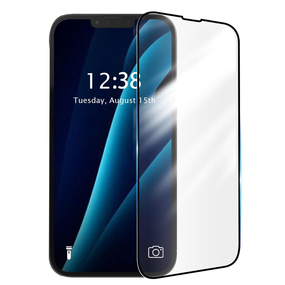 YOUULAR Tempered Glass Screen Protector for Apple iPhone XS, 9H, Clear, Black Edge