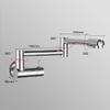 Pot Filler Kitchen Faucet, Double-Jointed Spout, Single-Handle Cold-Water Brass, Black-B/Chrome-A view 2