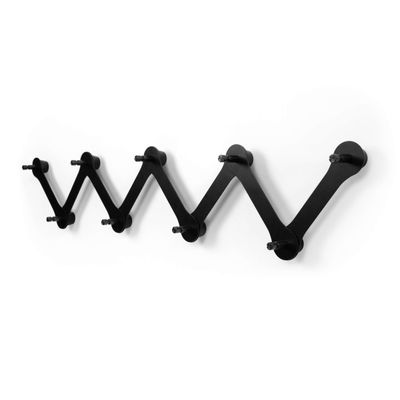 Three by Three Seattle FITCHECK! Minimalist Black Metal Wall Rack, Adjustable and Elegant