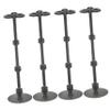 HONMEET 4-Pack Plastic Doll Stands, Black Action Figure Holders for Stable Display and Additional Storage view 1