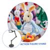 HONMEET 4-Pack Plastic Doll Stands, Black Action Figure Holders for Stable Display and Additional Storage view 2