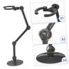 HONMEET 4-Pack Plastic Doll Stands, Black Action Figure Holders for Stable Display and Additional Storage view 4
