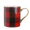 Chessboard Ceramic Coffee Mug with Gold-Colored Handle for Home, Office, and Travel view 1