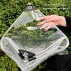 NIANXINN Transparent PVC Tarp with Grommets, 0.35 mm Waterproof Clear Cover, 210 x 450 cm view 2