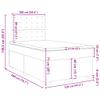 vidaXL Box Spring Bed with Mattress White 120 x 200 cm Faux Leather view 3