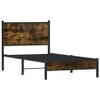 vidaXL Metal Bed Frame without Mattress, Smoked Oak, 90x190 cm view 1