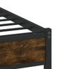vidaXL Metal Bed Frame without Mattress, Smoked Oak, 90x190 cm view 4