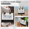 YUNWEIKEJI Paw Print Tracks Cat Canvas Tote Bag view 2
