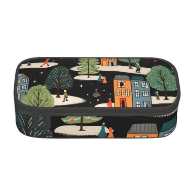 Large Graffiti House Pencil Case for Girls and Boys, Black