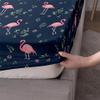 FANSU Fitted Sheet with Animal Print, 30 cm Deep Pockets, Pink Flamingo, 120 x 200 cm view 1
