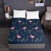 FANSU Fitted Sheet with Animal Print, 30 cm Deep Pockets, Pink Flamingo, 120 x 200 cm view 2