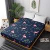 FANSU Fitted Sheet with Animal Print, 30 cm Deep Pockets, Pink Flamingo, 120 x 200 cm view 3
