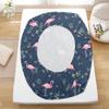 FANSU Fitted Sheet with Animal Print, 30 cm Deep Pockets, Pink Flamingo, 120 x 200 cm view 4