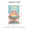 Happy Birthday Big Cake Print Garden Flag, Outdoor Decoration, Seasonal Funny Patriotic Decor, Military Gifts, 90 x 152 cm view 3