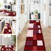 ZUZEKU Washable Non-Slip Hallway Runner Rug, 50 x 150 cm, Red and White view 1