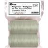 Yline 1,000 m Sewing Thread, 2 Spools, Polyester, Pearl Gray view 1