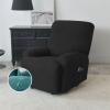 Morbuy Stretch Recliner Slipcover, Full Chair Cover, Solid Navy Blue, 2-Seater view 2