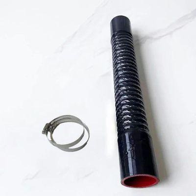 Blue Universal Silicone Flex Hose for Cars, Air Intake, Radiator, Intercooler, Rubber Connector, Black, 300 mm, 25 mm ID