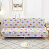 Hixingo Armless Sofa Cover, Non-Slip Polka Dot Stretch Spandex Sofa Bed Cover, 1-Seater, Light Purple view 2