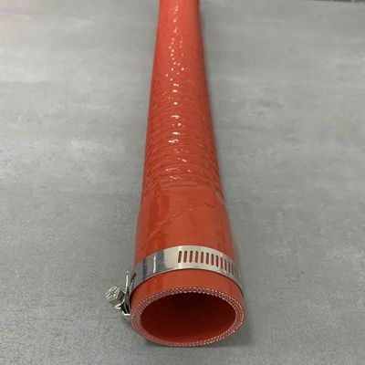 Universal Flexible Silicone Hose, Air Intake/Cooler Hose with Two Clamps, High-Pressure/Temperature Rubber Connector, Red, 700 mm, 60 mm Inner Diameter