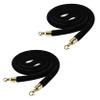 2-Pack Black Velvet Stanchion Ropes with Gold Hooks, 4 ft/120 cm view 1