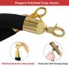 2-Pack Black Velvet Stanchion Ropes with Gold Hooks, 4 ft/120 cm view 3