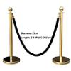 2-Pack Black Velvet Stanchion Ropes with Gold Hooks, 4 ft/120 cm view 4